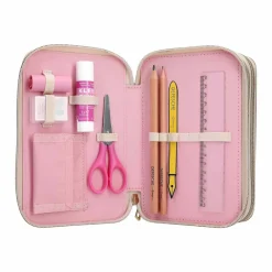 Depesche 3-Fach Federtasche CLASSIC inkl. Stifte Miss Melody 7,5 x 13 x 20 cm rosa New