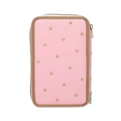 Depesche 3-Fach Federtasche CLASSIC inkl. Stifte Miss Melody 7,5 x 13 x 20 cm rosa New