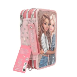 Depesche 3-Fach Federtasche DOTS TOPModel 7,5 x 13 x 20 cm rosa Hot