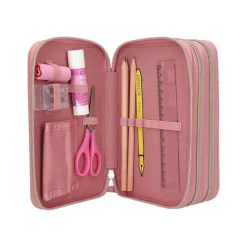 3-Fach Federtasche Dusty Rose Miss Melody 20 x 13 x 7,5 cm ^ Depesche Sale