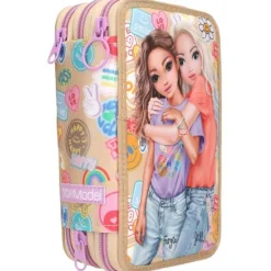 3-Fach Federtasche GIRL POWER inkl. Stifte TOPModel 7,5 x 13 x 20 cm ^ Depesche Clearance