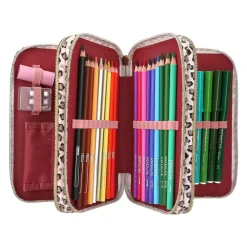 3-Fach Federtasche LEOHEART mit Schleifen TOPModel 7,5 x 13 x 20 cm ^ Depesche Hot