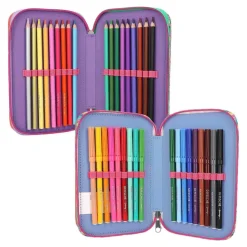 Depesche 3-Fach Federtasche mit Stifte TOPModel 20,5 x 14,3 cm pink Sale
