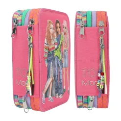Depesche 3-Fach Federtasche mit Stifte TOPModel 20,5 x 14,3 cm pink Sale