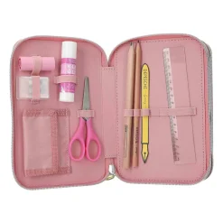 Depesche 3-Fach Federtasche mit Affen-Applikation JUICY inkl. Stifte TOPModel 7,5 x 13 x 20 cm altrosa Online
