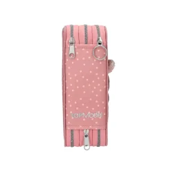 Depesche 3-Fach Federtasche mit Affen-Applikation JUICY inkl. Stifte TOPModel 7,5 x 13 x 20 cm altrosa Online