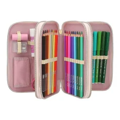 Depesche 3-Fach Federtasche mit Pferdekopf-Applikation inkl. Stifte Miss Melody 7,5 x 13 x 20 cm hellgelb Hot