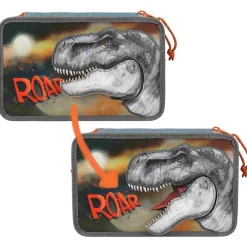 3-Fach Federtasche Roar Dino World 20 x 13 cm ^ Depesche Sale