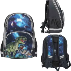 Depesche Schulrucksack GALAXY Dino World 16 x  33 cm grau-grün Hot