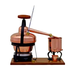 Destille premium 1,25 Liter mit Elektrischer Kochplatte und Thermometer ^ ich-zapfe Outlet