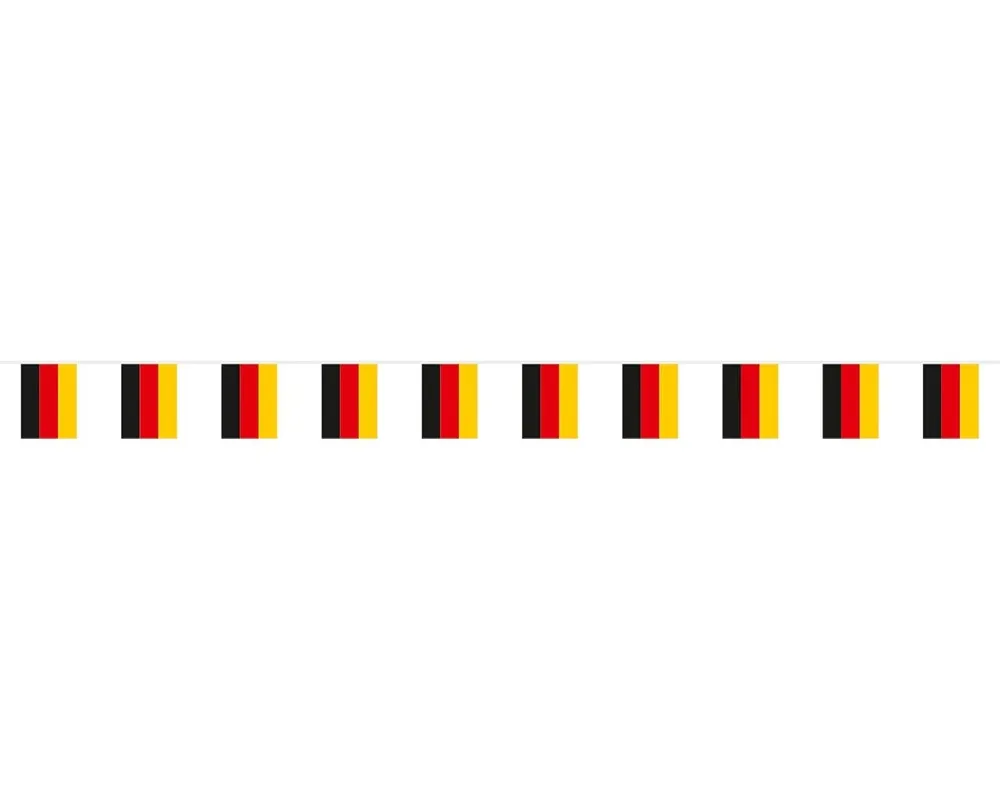 Deutschland Fahnenkette Banner 2,7m Schwarz Rot Gold EM WM Deko Fussball Fußball ^ amscan Best