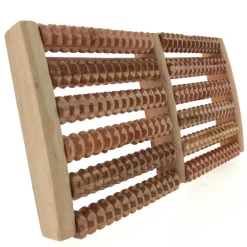 ® Hochwertiger Fußroller, Fußmassage, Stressreduzierung, Entspannung, aus Holz, 2 x 6 Rollen, über 1000 Massagenoppen ^ Dewello Clearance