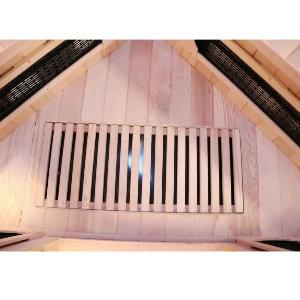 ® Infrarotkabine Infrarotsauna HALEY 160cm x 160cm inkl. 8 Keramikstrahler, Bodenstrahler und Zubehör, Farblicht, LED ^ Dewello Best