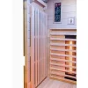 ® Infrarotkabine Infrarotsauna KINGSTON 90cm x 90cm inkl. 3 Vollspektrumstrahler, 4 Karbonstrahler, Farblicht,LED ^ Dewello Best