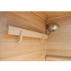 ® Infrarotkabine Infrarotsauna WINDSOR 90cm x 90cm inkl. 4 Keramikstrahler, Bodenstrahler und Zubehör, 1 Person ^ Dewello