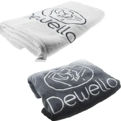 Dewello ® Saunahandtuch Handtuch aus Baumwolle, für Badezimmer und Sauna oder Yoga, lichtbeständig Zwirnfrottee 75x200 cm, verschiedene Farben Grau Discount