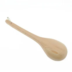 Dewello ® Saunakelle Holz I Saunalöffel Groß I Aufgusskelle Sauna I Hochwertiges Saunazubehör I Aus echtem Pinienholz Discount