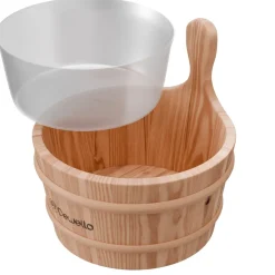 Dewello ® Sauna Zubehör Set | Saunathermometer, Hygrometer, Sanduhr, Aufguss Eimer & Saunakelle | Saunazubehör für Zuhause Sale