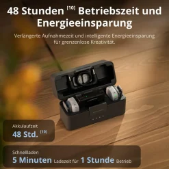 Mic Mini 2 (2 TX + 1 Mobile RX + Charging Case) Lavalier-Mikrofon ^ DJI Hot
