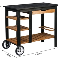 Dobar BBQ-Trolley Edelschwarz Outlet