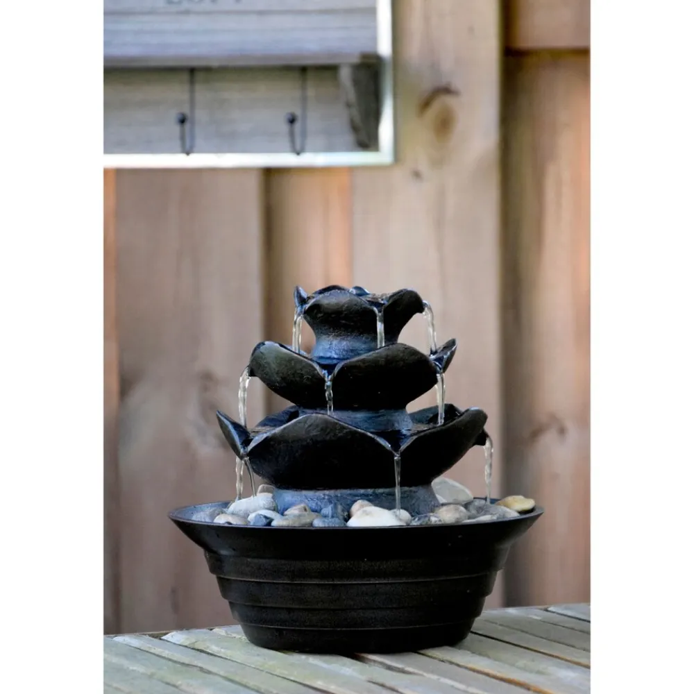 Dobar 96410e Design-Zimmerbrunnen mit 4 Schalen Outlet