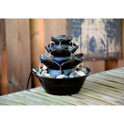 Dobar 96410e Design-Zimmerbrunnen mit 4 Schalen Outlet