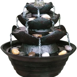 Dobar 96410e Design-Zimmerbrunnen mit 4 Schalen Outlet