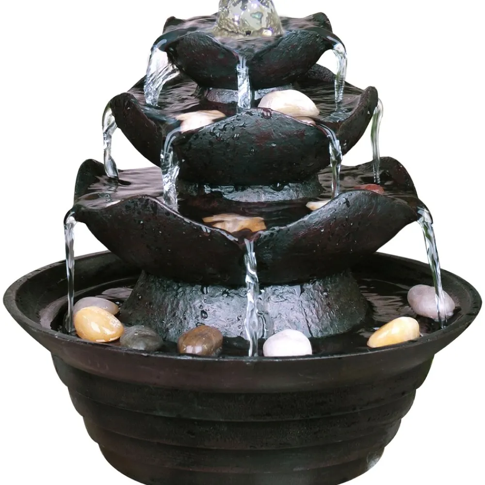 Dobar 96410e Design-Zimmerbrunnen mit 4 Schalen Outlet