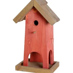 Dobar Futterhaus-Nistkasten-Kombination-Rot-Braun Hot