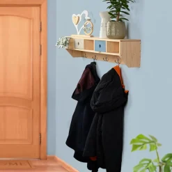 Garderobenleiste aus Holz, Dreifarbig ^ Dobar Clearance
