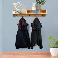Garderobenleiste aus Holz, Dreifarbig ^ Dobar Clearance