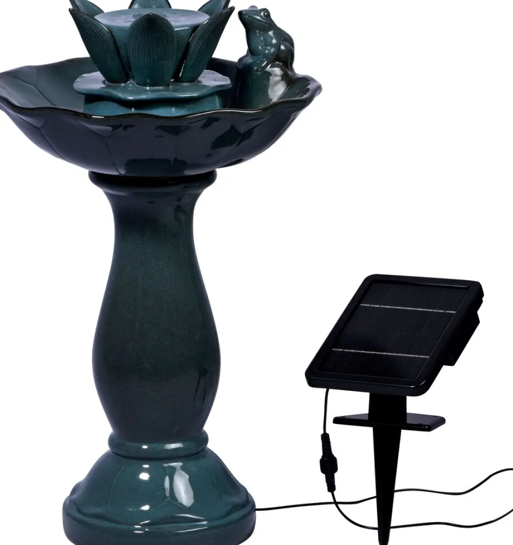 Dobar Gartenbrunnen „Helena“ mit Solar-Panel Wasserspiel Brunnen