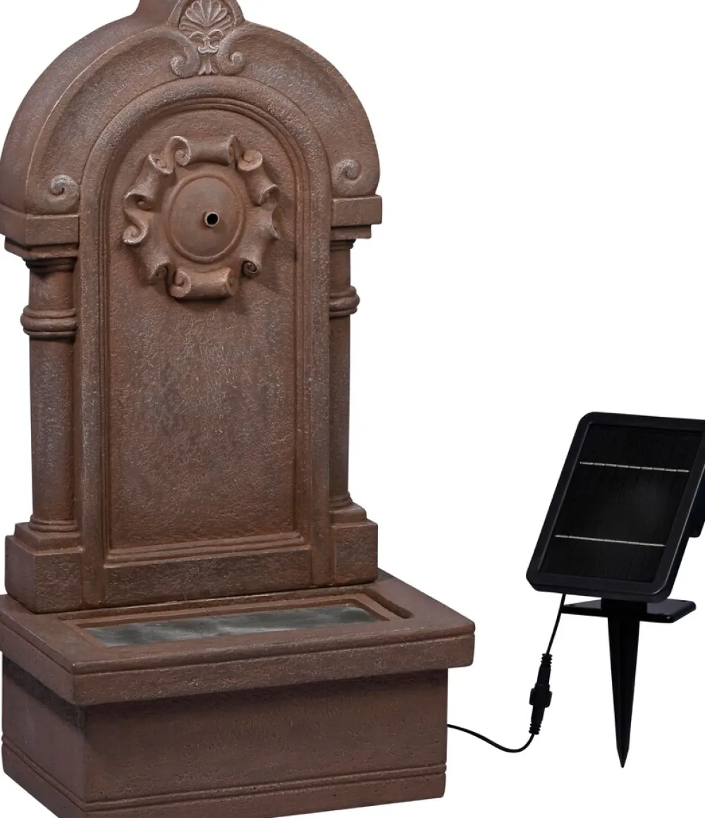 Dobar Gartenbrunnen „Poseidon“ mit Solar-Panel Wasserspiel Brunnen Clearance