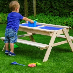 Kinder Picknicktisch inkl. Matschkiste ^ Dobar Hot