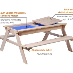 Kinder Picknicktisch inkl. Matschkiste ^ Dobar Hot