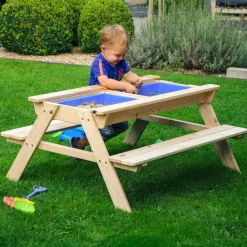 Kinder Picknicktisch inkl. Matschkiste ^ Dobar Hot