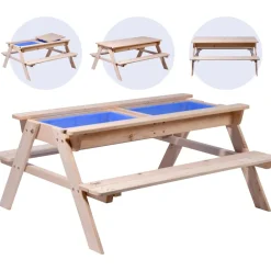 Kinder Picknicktisch inkl. Matschkiste ^ Dobar Hot