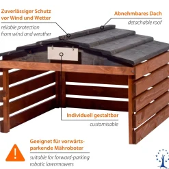 Dobar Mährobotergarage braun/schwarz Outlet