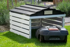 Dobar Mährobotergarage weiß/schwarz Sale