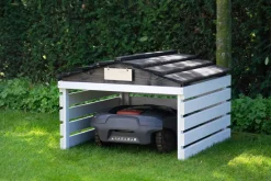 Dobar Mährobotergarage weiß/schwarz Sale