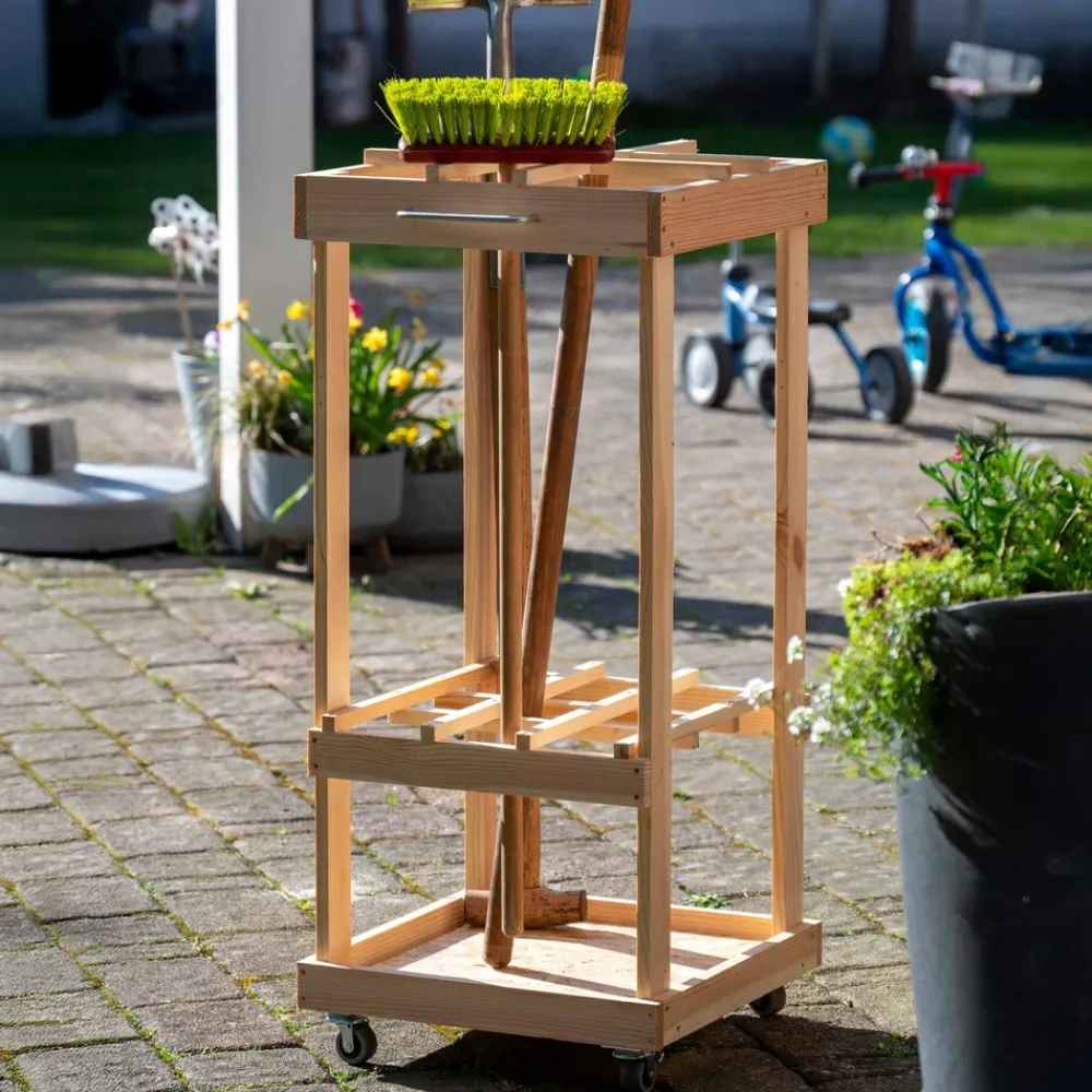Mobiler Gartengerätehalter auf Rollen ^ Dobar Clearance