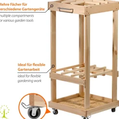 Mobiler Gartengerätehalter auf Rollen ^ Dobar Clearance