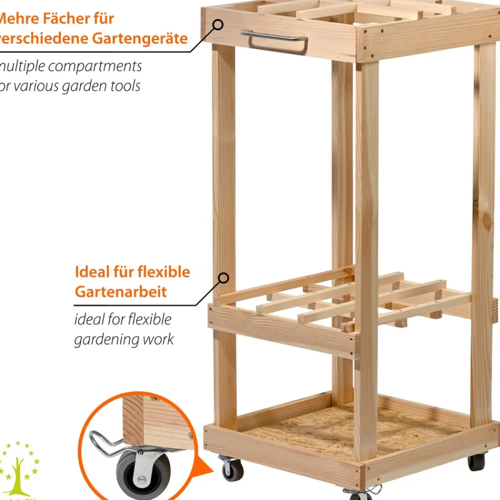 Mobiler Gartengerätehalter auf Rollen ^ Dobar Clearance