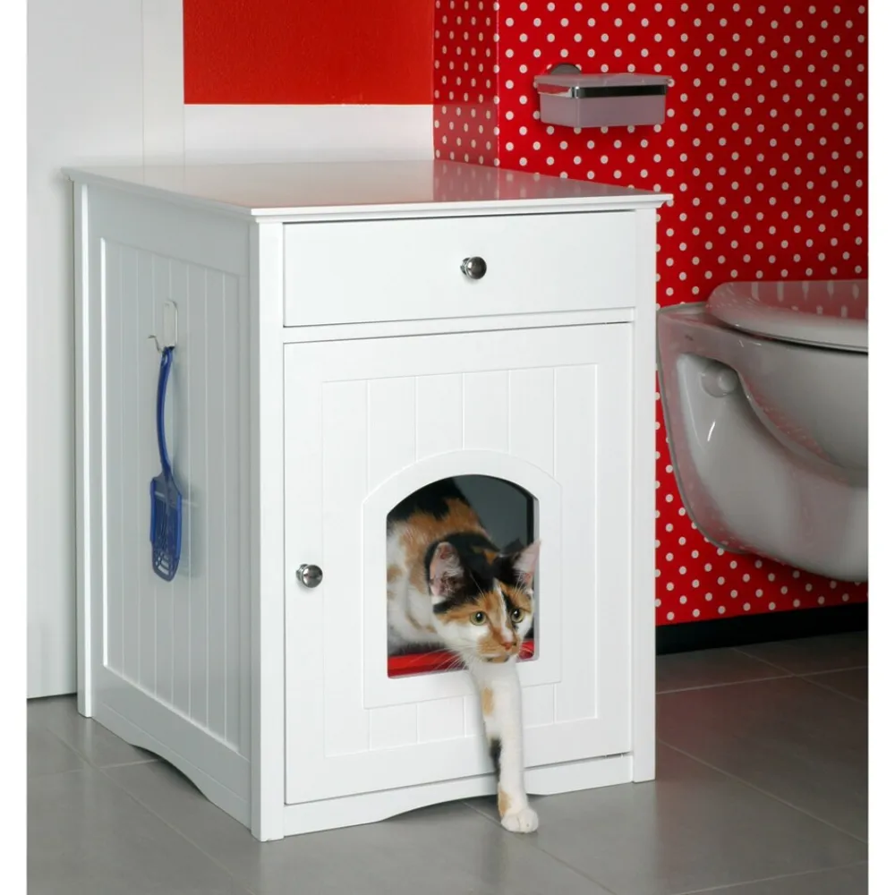 Dobar "Mohrle" Designer-Katzenschrank weiß Online
