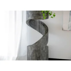 Polyresin-Brunnen mit Pumpe und LED´s, rund ^ Dobar Clearance