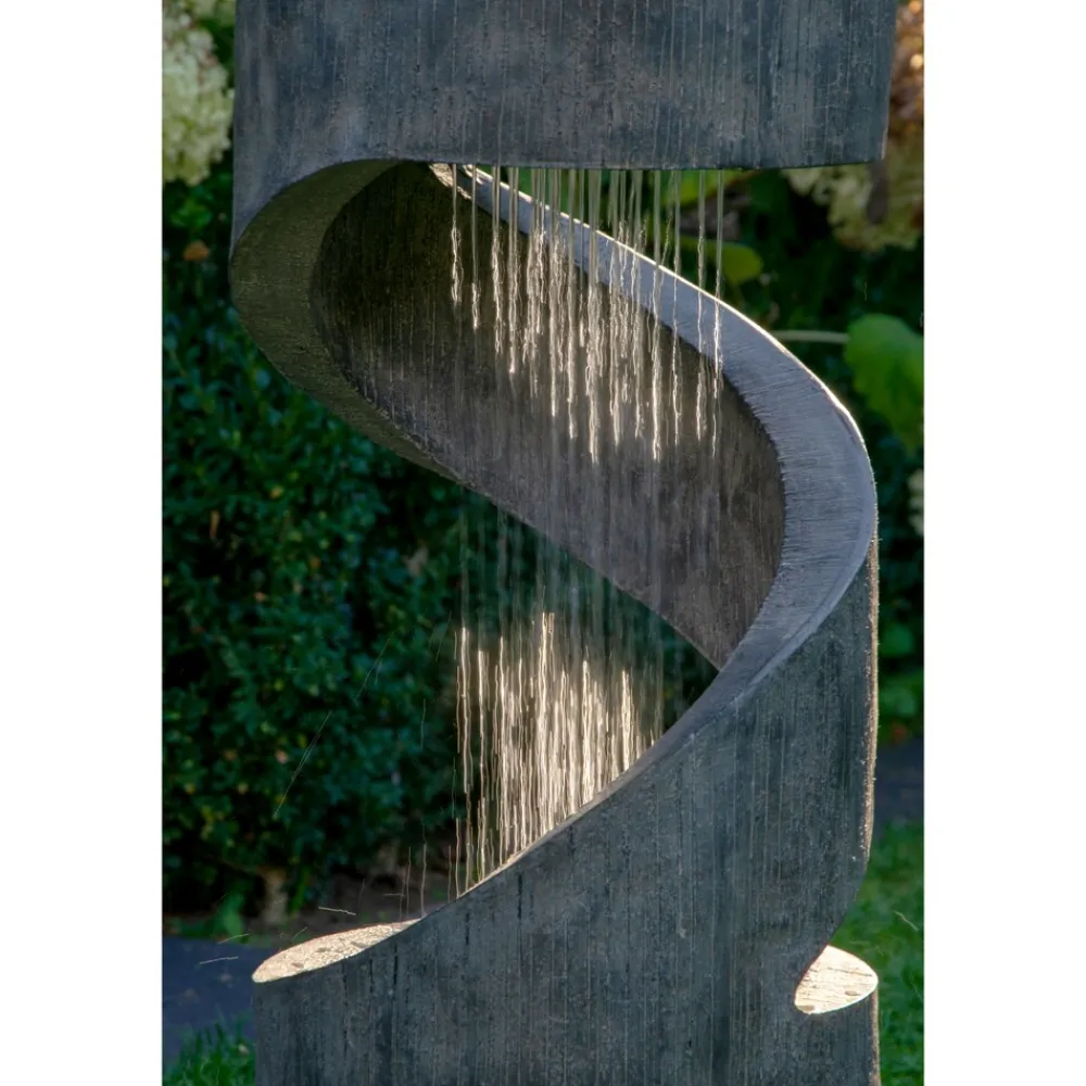Polyresin-Brunnen mit Pumpe und LED´s, rund ^ Dobar Clearance