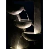 Polyresin-Brunnen mit Pumpe und LED´s, eckig mit 4 Schalen ^ Dobar Discount