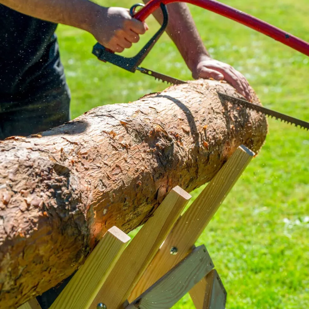 Dobar Sägebock Massivholz, Natur Discount
