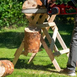 Dobar Sägebock Massivholz, Natur Discount