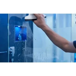 Dusbad Glas&Duschabzieher für Duschkabinen gerade|rund weiss MadeInGermany Weiß Discount
